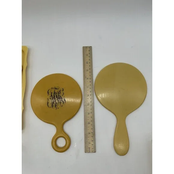 Vintage Celluloid Vanity Set Tray and Brushes Mirrors Perfume - Picture 15 of 16